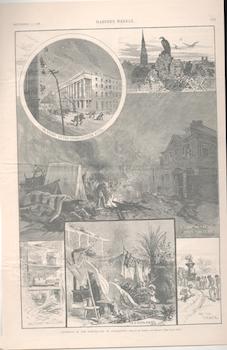 Image du vendeur pour Incidents of the Earthquake at Charleston. From September 11, 1886 issue of Harper's Weekly. mis en vente par Wittenborn Art Books