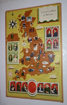 A Literary Map of Britain. First edition of the poster