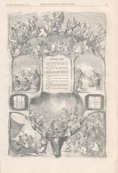 Bild des Verkufers fr Christmas, 1860. From December 22, 1860 [Supplement] issue of The Illustrated London News. zum Verkauf von Wittenborn Art Books