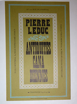 Pierre Luduc. Antiquites Canadiennes in Old Montreal. Dans le vieux Montreal. First edition of th...