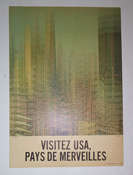 "VISITEZ USA, PAYS DE MERVEILLES", . First edition of the poster.