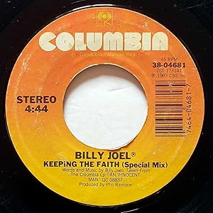 Bild des Verkufers fr Keeping the Faith / She's Right on Time [7" 45 rpm Vinyl Single] zum Verkauf von Kayleighbug Books, IOBA