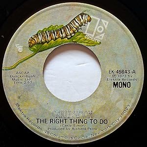 Seller image for The Right Thing to Do / We Have No Secrets [7" Vinyl 45 rpm Single] for sale by Kayleighbug Books, IOBA