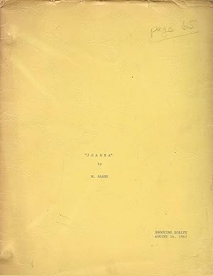Joanna (shooting script) (Only copy for sale on the Internet)