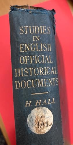 Seller image for Studies in English Official Historical Documents. for sale by Plurabelle Books Ltd