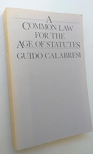 Imagen del vendedor de A Common Law for the Age of Statutes (Oliver Wendell Holmes Lectures) a la venta por Mr Mac Books (Ranald McDonald) P.B.F.A.
