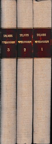 Syllabus Membranarum, tre volumi. Opera completa. Testo in Latino.