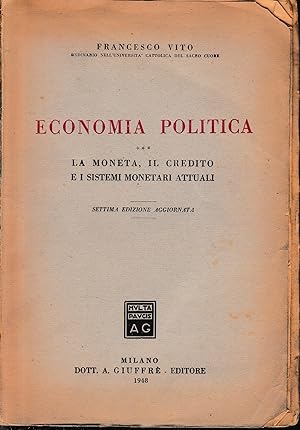 Economia Politica, vol. 3°. Un volume