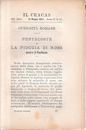 Il Cracas. Diario di Roma. Vol. 2. III serie, 13 Maggio 1894, anno II, n. 17