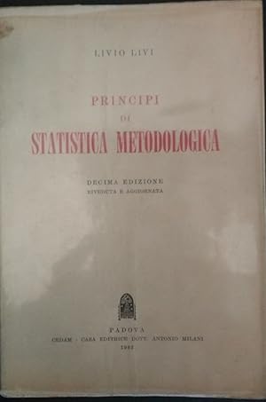 Immagine del venditore per Principi di statistica metodologica venduto da librisaggi