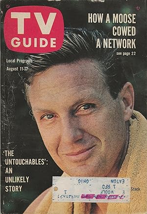 Seller image for TV Guide August 11, 1962 Robert Stack of "The Untouchables" for sale by Acorn Books