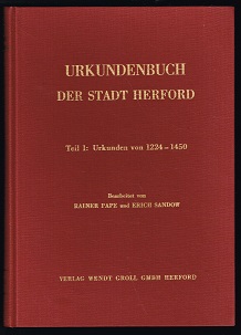 Urkundenbuch der Stadt Herford; Teil 1: Urkunden von 1224-1450. -