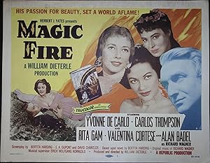 Bild des Verkufers fr Magic Fire Lobby Title Card 1955 Yvonne De Carlo, Carlos Thompson zum Verkauf von AcornBooksNH