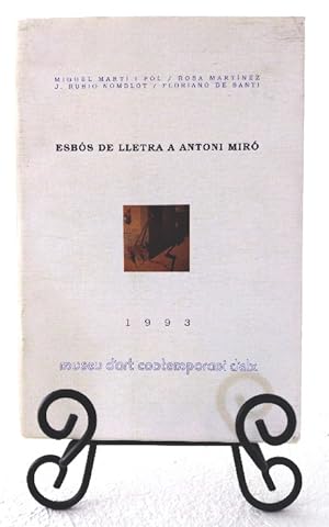 Seller image for Esbos de lletra a Antoni Miro for sale by Structure, Verses, Agency  Books