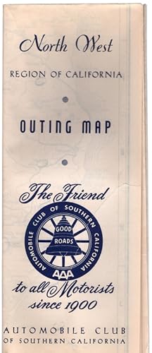 AAA AUTOMOBILE CLUB OF SOUTHERN CALIFORNIA: NORTH WEST REGION OF CALIFORNIA OUTING MAP NO. C-2235...