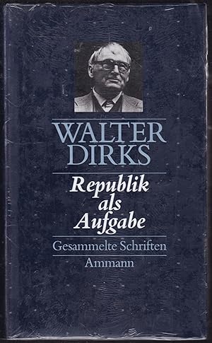 Bild des Verkufers fr Republik als Aufgabe. Publizistik 1921 - 1933. Hrsg. von Fritz Boll, Ulrich Brckling und Karl Prmm. Mit einem Vorwort von Walter Dirks und einer Einleitung von Karl Prmm (= Gesammelte Schriften Band 1) zum Verkauf von Graphem. Kunst- und Buchantiquariat