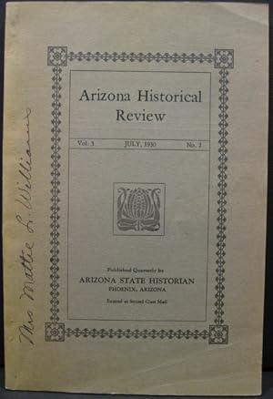 Immagine del venditore per Arizona Historical Review, Vol. 3. No. 2. John P. Clum - The San Carlos Apache Police venduto da K & B Books