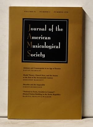 Imagen del vendedor de Journal of the American Musicological Society, Volume 51, Number 2 (Summer 1998) a la venta por Cat's Cradle Books