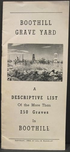 Seller image for Boothill Grave Yard, A Descriptive List Of the More Than 250 Graves In Boothill for sale by K & B Books