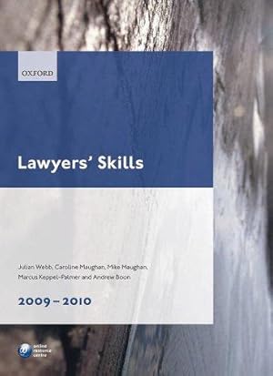 Bild des Verkufers fr Lawyers' Skills 2009-10 (Blackstone Legal Practice Course Guide) zum Verkauf von WeBuyBooks