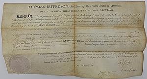 VERY-RARE AND IMPORTANT THOMAS JEFFERSON PRESIDENTIAL LAND GRANT PROVIDING FOR: ''PROPAGATING, TH...