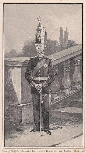 Seller image for jngster Leutnant des deutschen Heeres. Ganzbild des 10jhrigen in Uniform. for sale by Antiquariat Hild