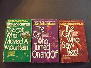 Seller image for 3 Pbs The Cat Who Saw Red.Turned On And Off.Moved A Mountain for sale by Joseph M Zunno