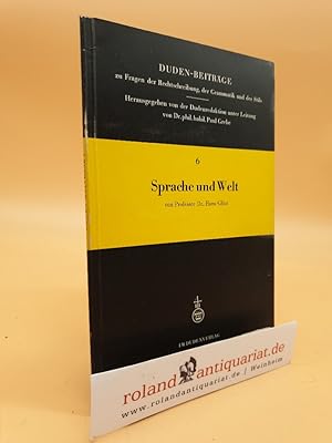 Sprache und Welt : Rede anlässl. d. feierl. Überreichung d. Konrad-Duden-Preises d. Stadt Mannhei...