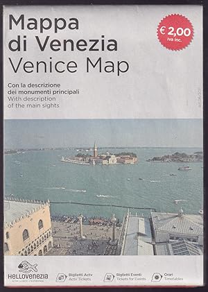 Imagen del vendedor de MAPPA DI VENEZIA (VENICE MAP): Con la descrizione del monumenti principali (With description of the main sights). a la venta por ABLEBOOKS