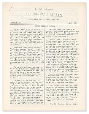 The Winrod Letter, Issue no. 88, April, 1969