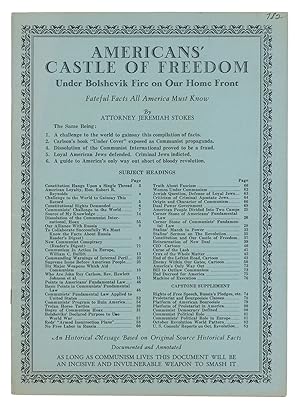 Americans' Castle of Freedom Under Bolshevik Fire on Our Home Front: Fateful Facts All America Mu...