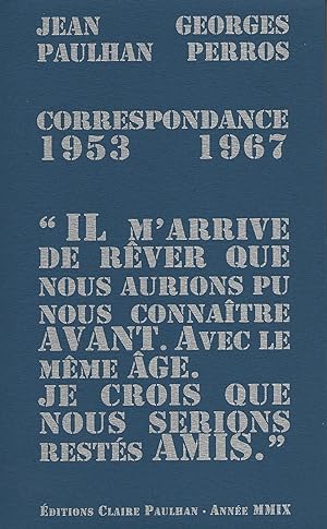 Correspondance 1953-1967.