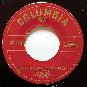 Immagine del venditore per Now And Then, There's A Fool Such As I / Just Because You're You [7" 45 rpm Vinyl Single] venduto da Kayleighbug Books, IOBA