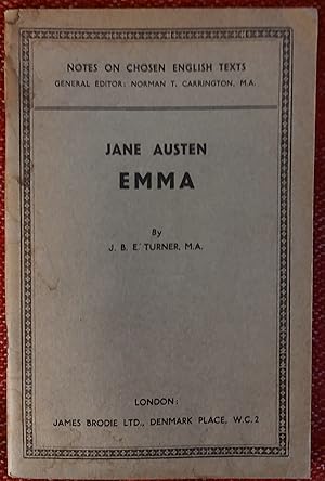 Image du vendeur pour Emma Jane Austen. Notes On Chosen English Texts mis en vente par Shore Books
