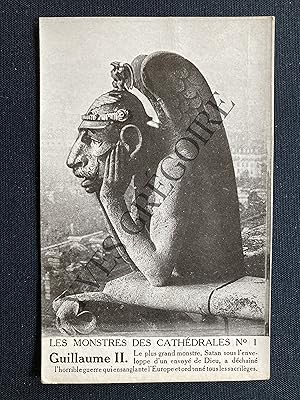 GUILLAUME II-CARTE POSTALE-LES MONSTRES DES CATHEDRALES N°1
