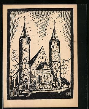 Immagine del venditore per Knstler-Ansichtskarte Landshut i. B., Kirche Heilig-Blut Berg venduto da Bartko-Reher