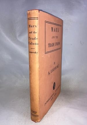 Imagen del vendedor de Marx and the Trade Unions a la venta por Great Expectations Rare Books