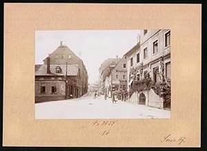 Fotografie Brück, Sohn Meissen, Ansicht Waldenburg i. Sa., Schlossstrasse mit Haus Kräutergewölbe