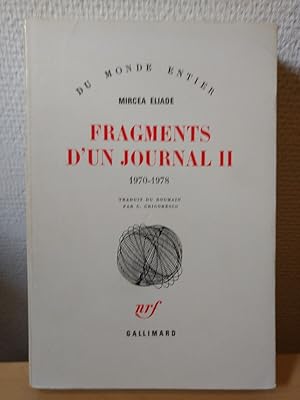 Fragments d'un Journal II 1970-1978.