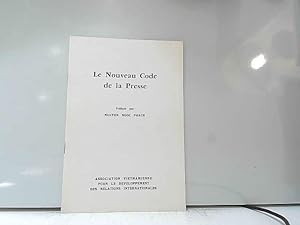 Bild des Verkufers fr le nouveau code de la presse zum Verkauf von JLG_livres anciens et modernes