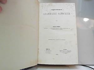 Bild des Verkufers fr Grammaire sanscrite et chrestomathie zum Verkauf von JLG_livres anciens et modernes