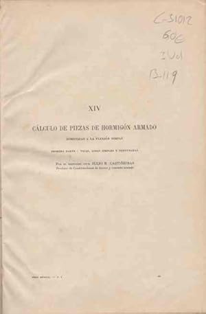 Imagen del vendedor de Clculo del hormign armado. Obras varias Vol.I: - Clculo de piezas y estructuras de hormign armado, flexin simple y compuesta; Contribucin al estudio de las ciencias fsicas y mecnicas; Vol.II: Proyecto de losas de hormign; Entrepisos sin vigas; Proyecto econmico de estructuras de hormign armado; Tablas de clculo de vigas de hormign; Tablas pa el clculo de momentos; Normas de la Comisin alemana. Vol.III: Tecnologa del hormign; Curso de construcciones de albailera y hormign armado; Curso de construccin de chimeneas. . a la venta por Librera Astarloa