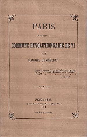 Paris pendant la Commune Révolutionnaire de 71