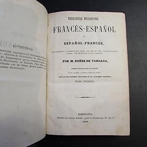 Bild des Verkufers fr Verdadero Diccionario - Frances-Espanol, Tomo Primero zum Verkauf von Bookstore-Online