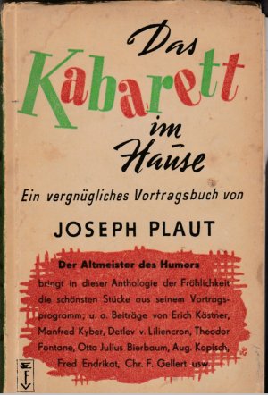 Imagen del vendedor de Das Kabarett im Hause. Ein vergngliches Vortragsbuch a la venta por BuchSigel