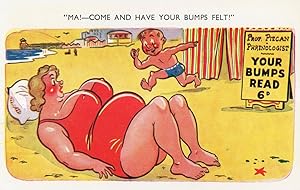 Read Tell Your Future Gipsy Tent Big Busts Reading Comic Postcard