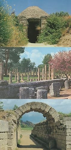 Olympia Krypte Tomb Of Tholos Stadium Entrance 3x Greek Postcard s