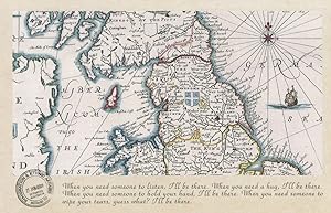 United Kingdom Northern Britain Irish Ireland Sea Map Proverb Postcard