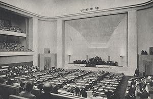 League Of Nations Assembly Hall Switzerland Old Postcard