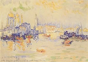 Image du vendeur pour Paul Signac Venice Rare Courtauld Institute Art Gallery Painting Postcard mis en vente par Postcard Finder